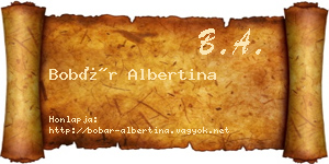 Bobár Albertina névjegykártya